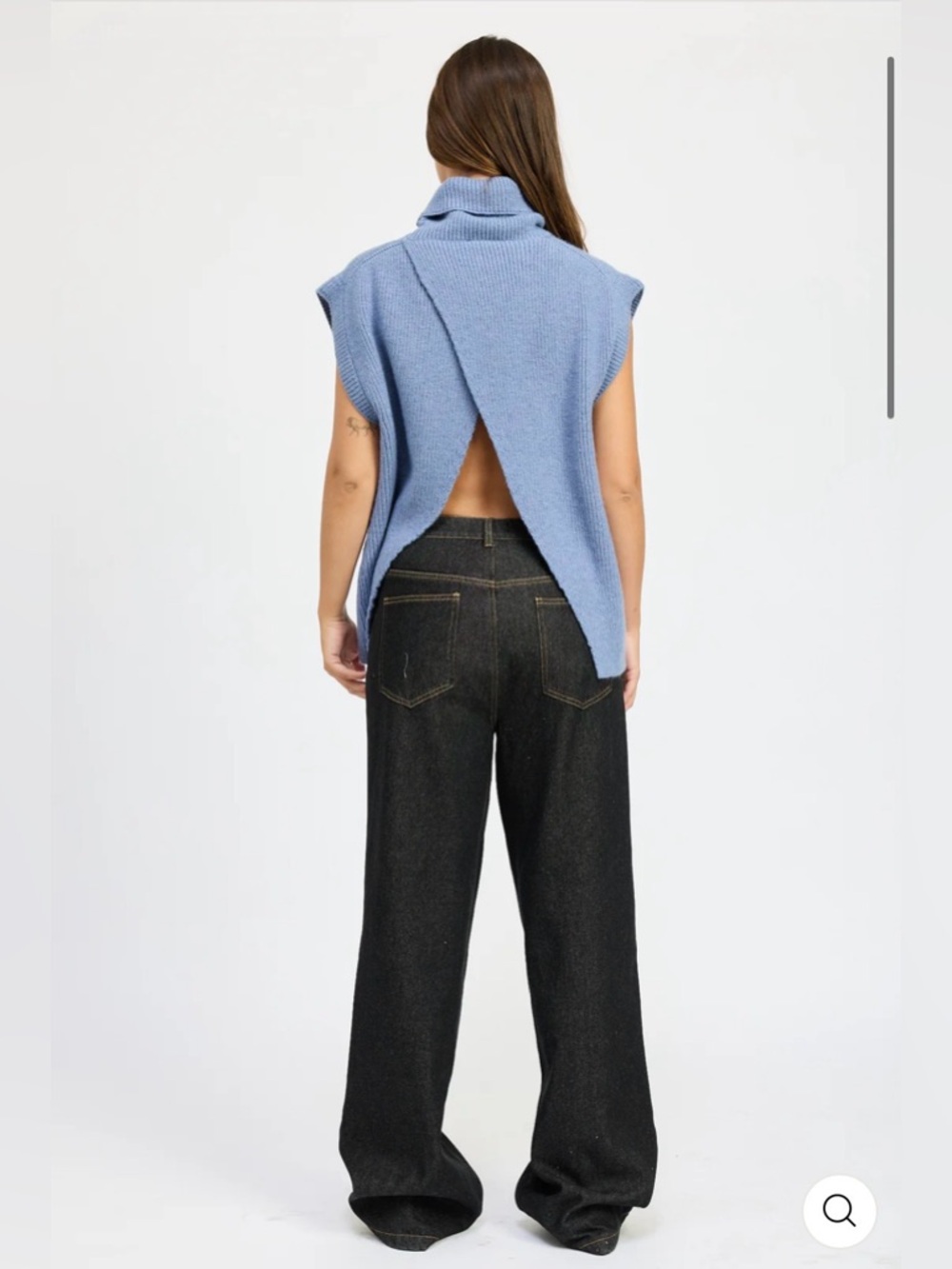 NWT Emory Park Split-Back Sleeveless Turtleneck Sweater - Picture 2 of 9